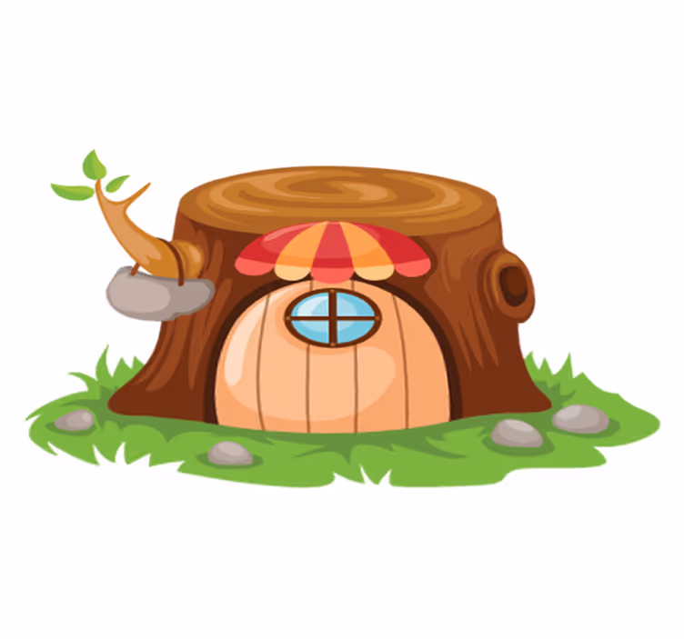 Vinyl tapijt kind trunk huis - TenStickers