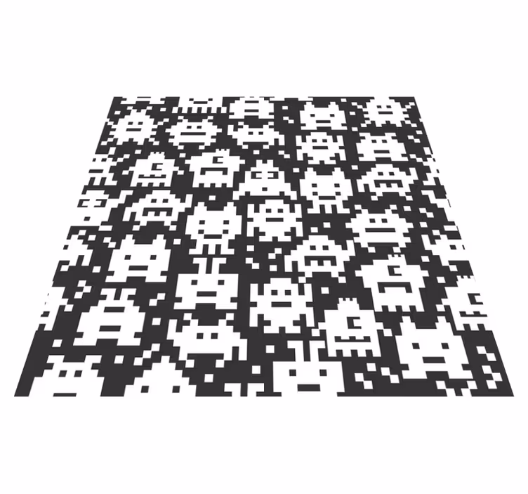 Vinyl tapijt kind videogame monsters - TenStickers
