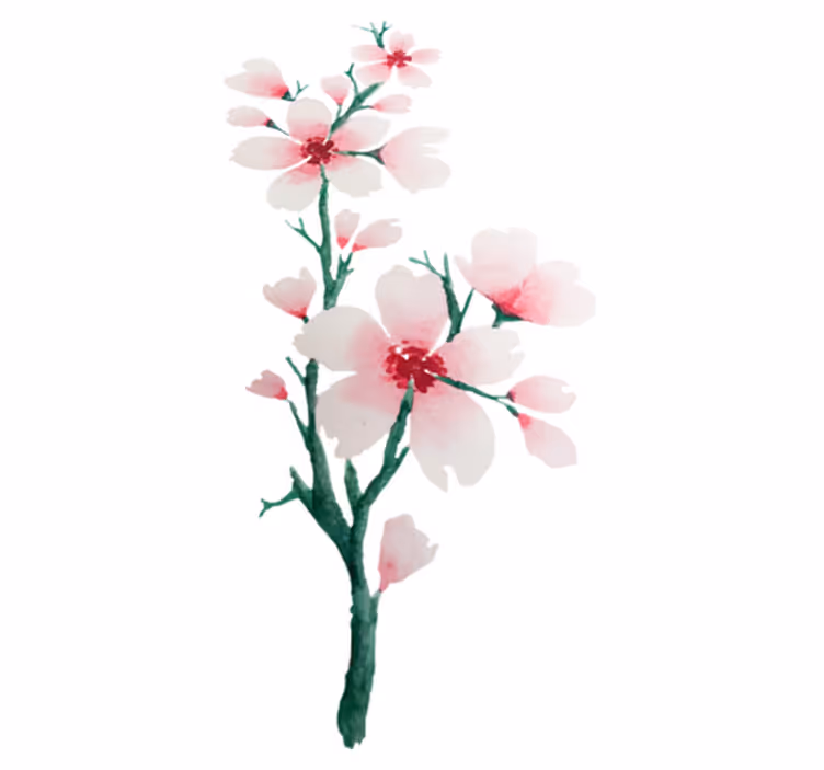 Vinyl tapijt slaapkamer schattig wit bloemen ontwerp - TenStickers