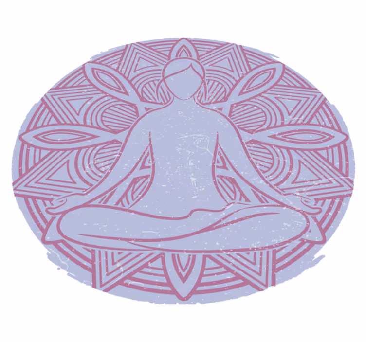 Vinyl tapijt slaapkamer yoga lotus bloem - TenStickers
