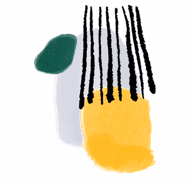Vinyl tapijt slaapkamer rianning abstracte kunst - TenStickers