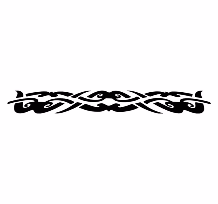 Vinyl tapijt slaapkamer monokleur tribal design - TenStickers