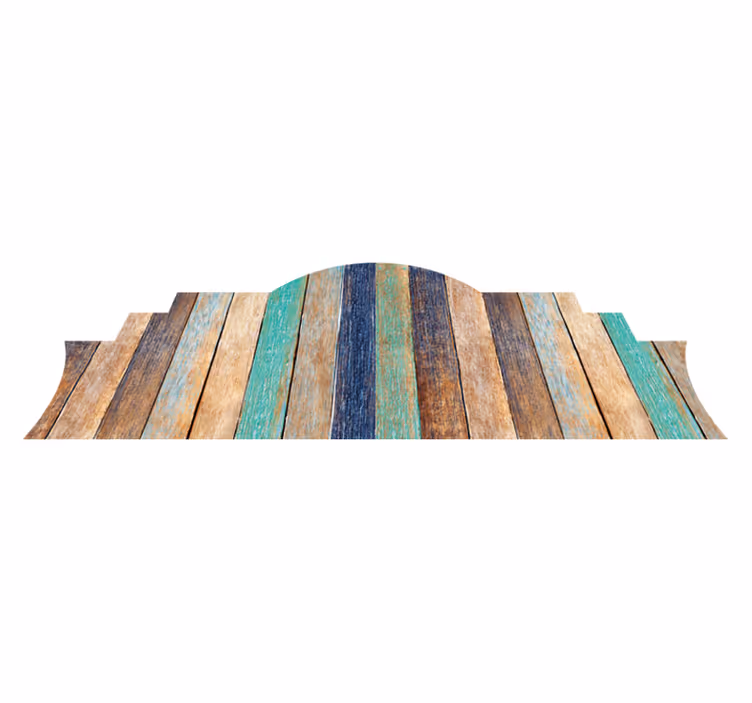 Vinyl tapijt slaapkamer met bruine houten planken patroon - TenStickers