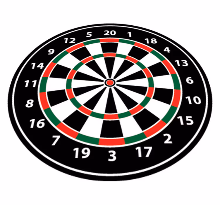 Vinyl tapijt spel dartbord sticker - TenStickers