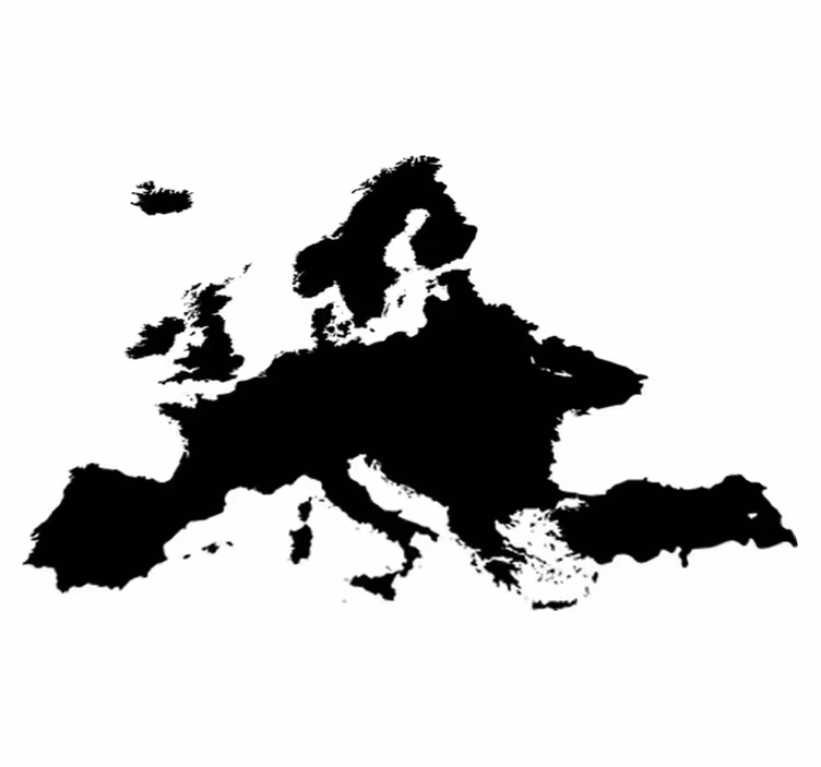 Vinyl tapijt wereldkaart krijtbord europa - TenStickers