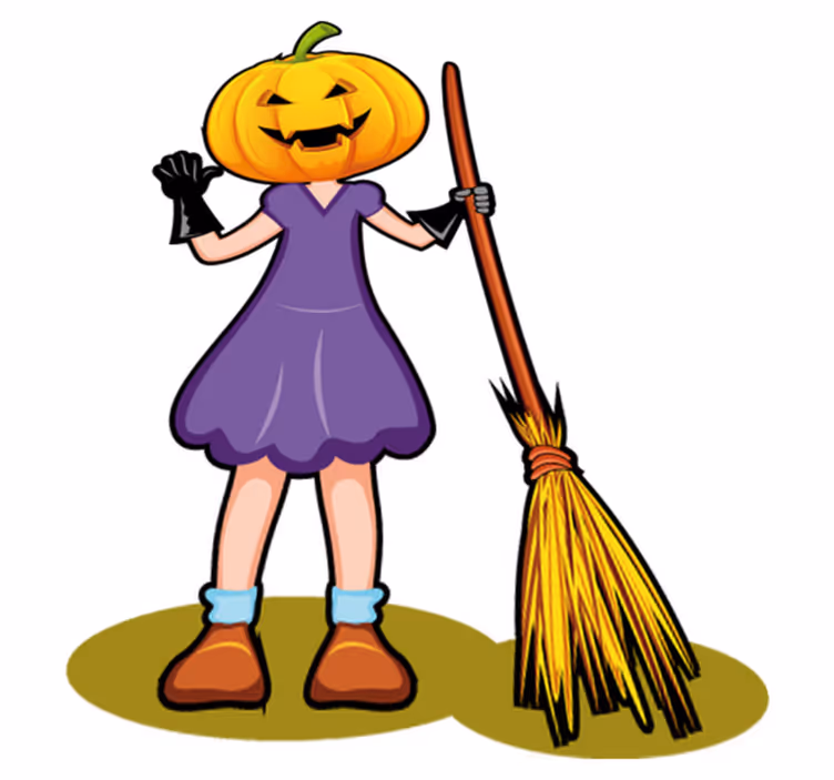 Vinyl tapijt kind halloween illustratie decoratief - TenStickers
