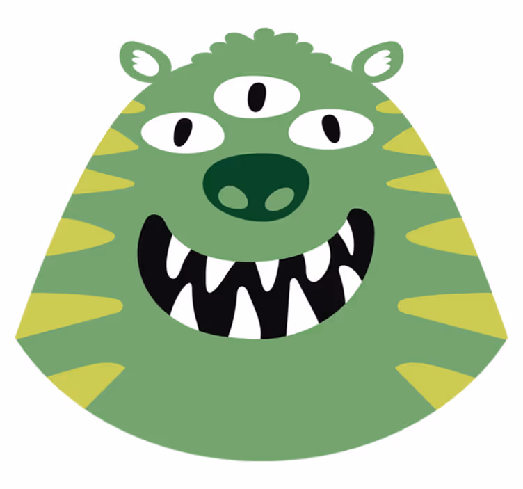 Vinyl tapijt kind vrolijk monster - TenStickers