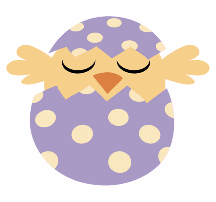 Vinyl tapijt kind paasvogel - TenStickers