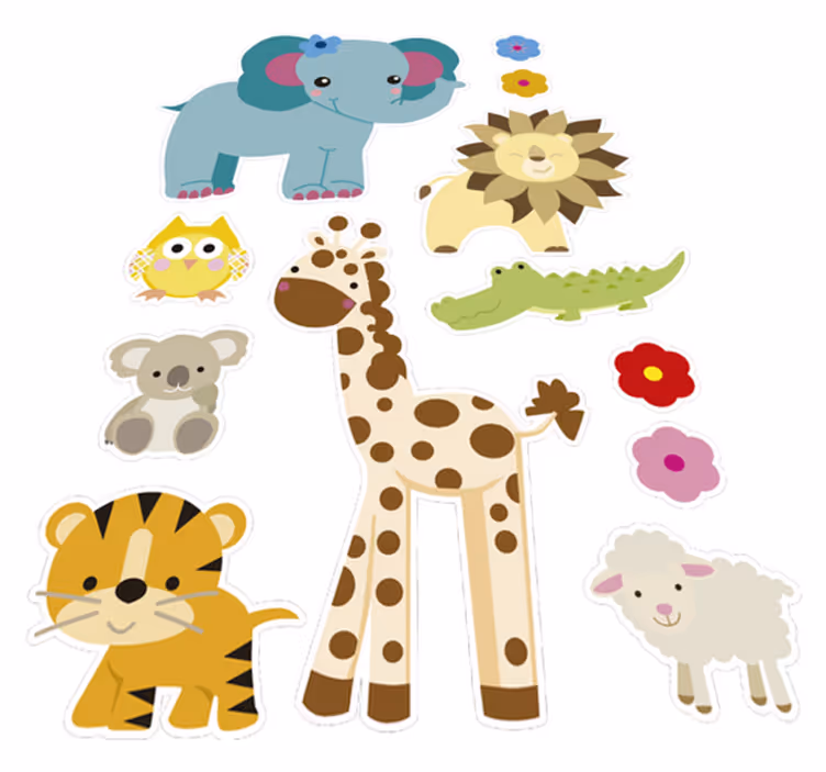 Vinyl tapijt kind cpprivalia kindersticker jungle - TenStickers