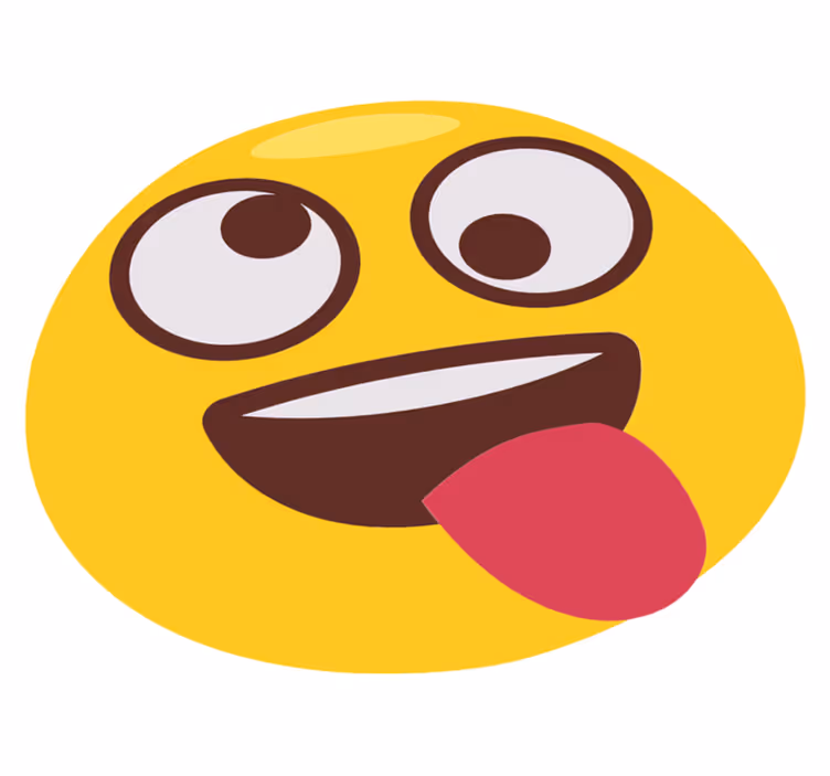 Vinyl tapijt kind speelse emoji gezicht - TenStickers
