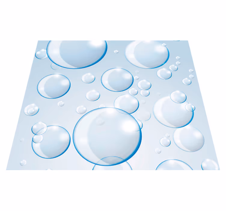 Vinyl tapijt badkamer sferische bubbels motief - TenStickers