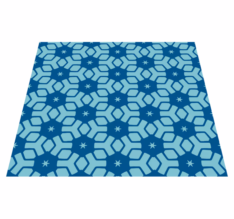 Vinyl tapijt badkamer blauwe tegels behang - TenStickers