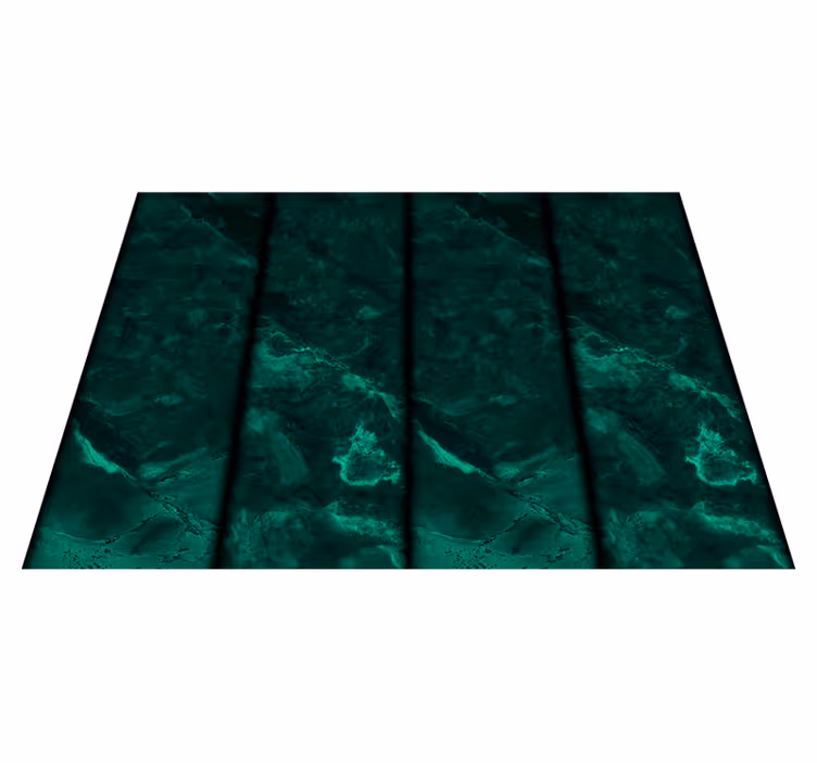 Vinyl tapijt badkamer zwart en groen marmer effect - TenStickers