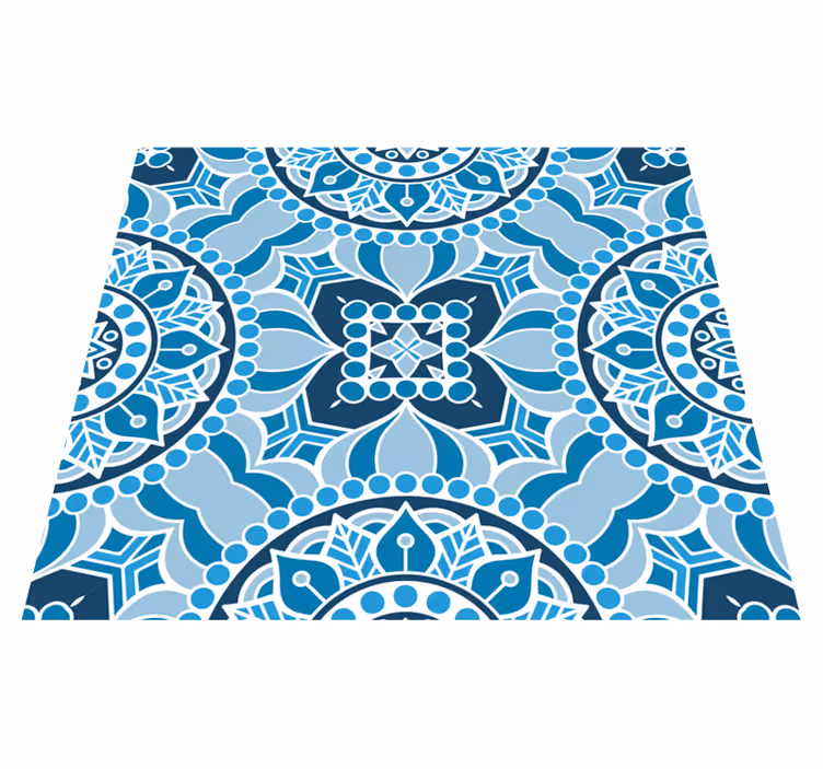 Vinyl tapijt badkamer in mandala stijl - TenStickers