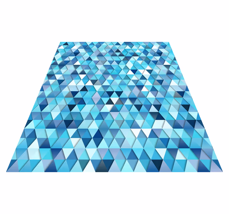 Vinyl tapijt badkamer geometrisch blauw abstract - TenStickers