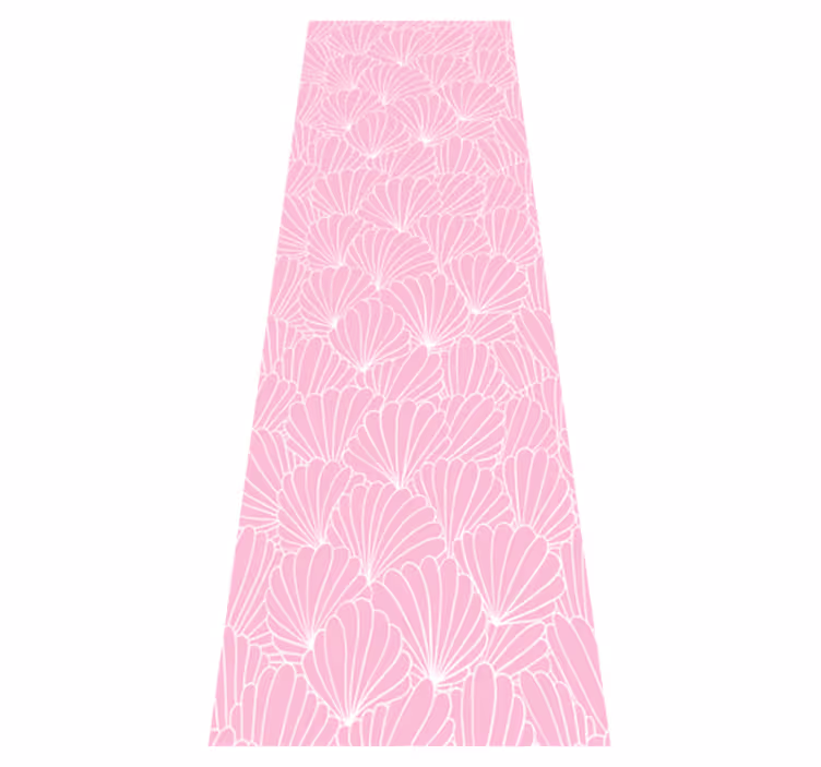 Vinyl tapijt badkamer kawaii stijl roze schelpen - TenStickers