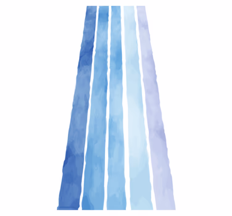 Vinyl tapijt badkamer blauw aquarel lijnen patroon - TenStickers
