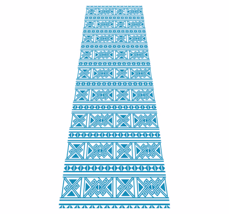 Vinyl tapijt badkamer blauw patroon - TenStickers