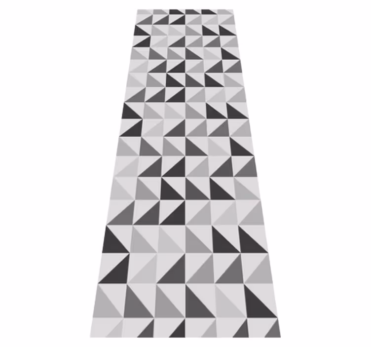 Vinyl tapijt badkamer geometrische driehoeken - TenStickers