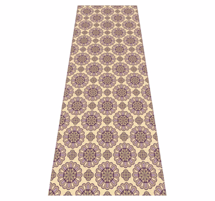 Vinyl tapijt badkamer paarse etnische mandala - TenStickers