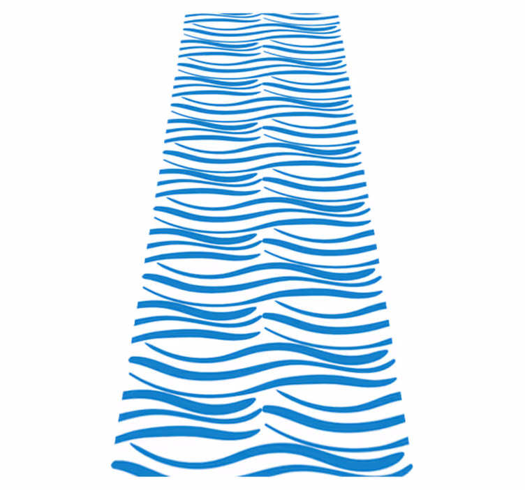 Vinyl tapijt badkamer patroon van kleine golven - TenStickers