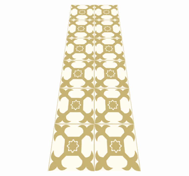 Vinyl tapijt badkamer met helder elegant tegelpatroon - TenStickers