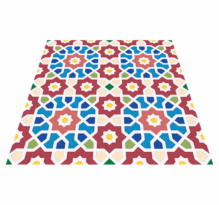 Vinyl tapijt badkamer arabische tegelwand - TenStickers