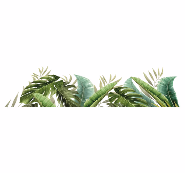 Vinyl tapijt badkamer tropische planten - TenStickers