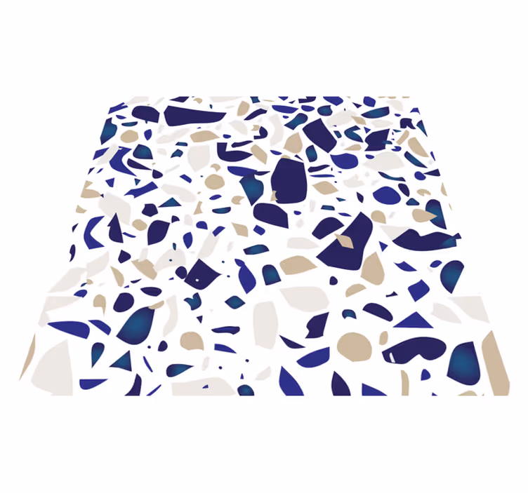Vinyl tapijt badkamer imitatie marmer vloer sticker - TenStickers