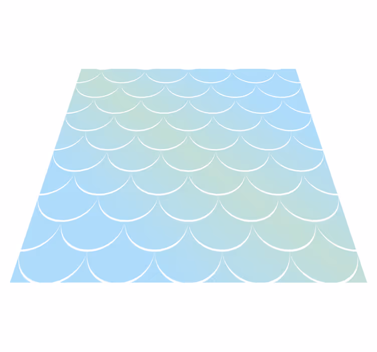 Vinyl tapijt badkamer pastelkleurige schubbenpatroon - TenStickers