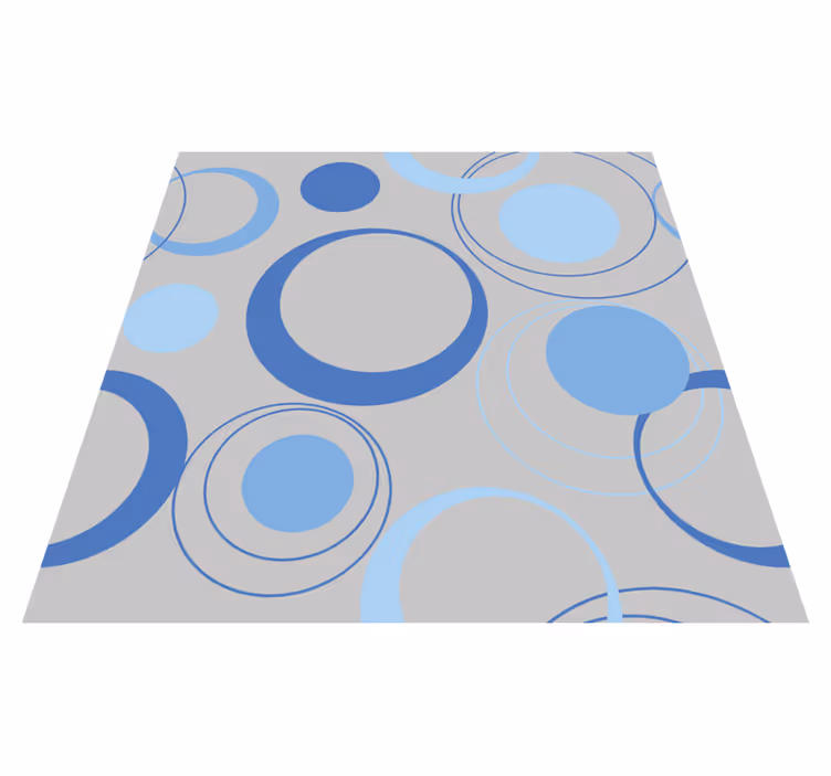 Vinyl tapijt badkamer minimalistische blauwe bubbels - TenStickers