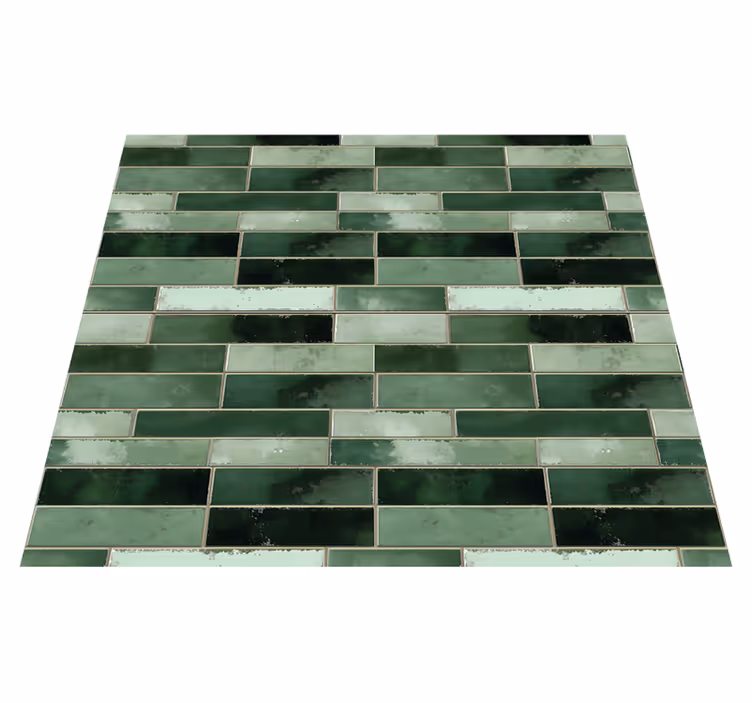 Vinyl tapijt badkamer lang groen - TenStickers