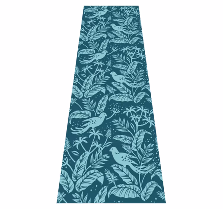 Vinyl tapijt badkamer turquoise vliegende vogels - TenStickers