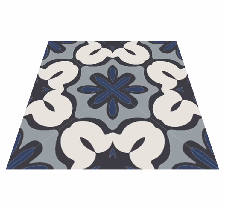 Vinyl tapijt badkamer hydraulisch blauw gracia stijl - TenStickers