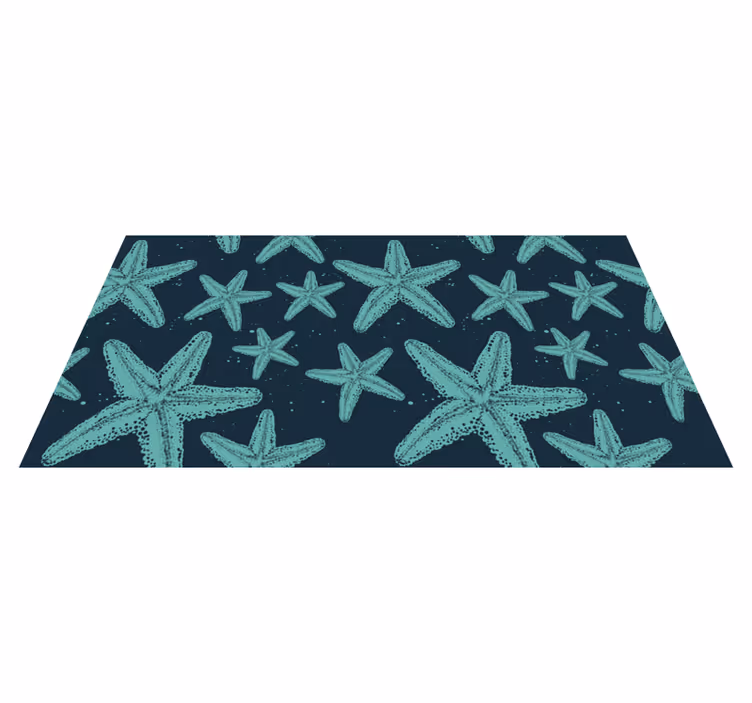 Vinyl tapijt badkamer starfish bluetones meubel - TenStickers