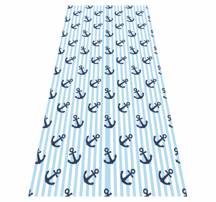 Vinyl tapijt badkamer marineblauwe verticale strepen - TenStickers