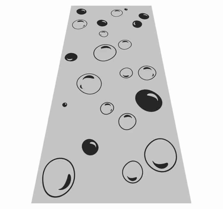 Vinyl tapijt badkamer met bubbels op doorschijnend - TenStickers