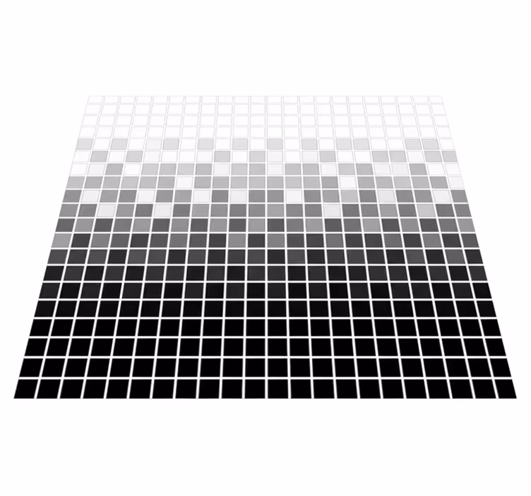 Vinyl tapijt badkamer miniatuur monochrome mozaïeken - TenStickers