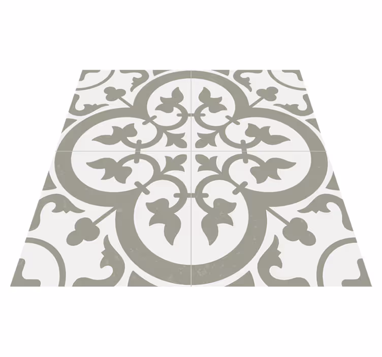 Vinyl tapijt keuken azulejo marokko kleur evergreen fog - TenStickers