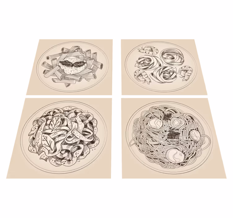 Vinyl tapijt keuken met ornamentale platen - TenStickers