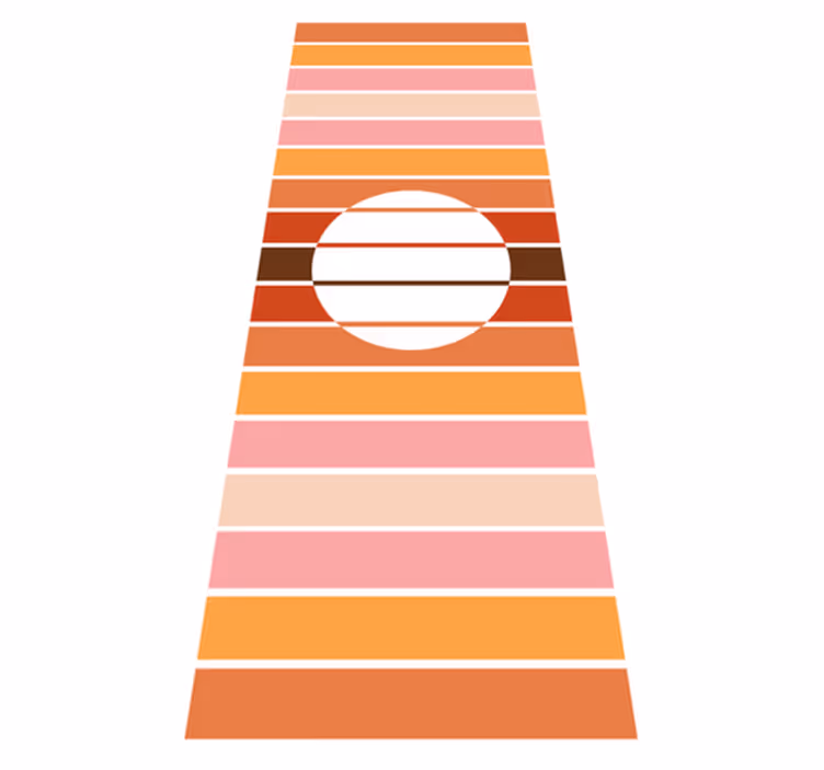 Vinyl tapijt keuken 70's zon koelkast - TenStickers