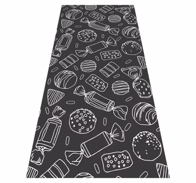 Vinyl tapijt keuken patron caramelos - TenStickers