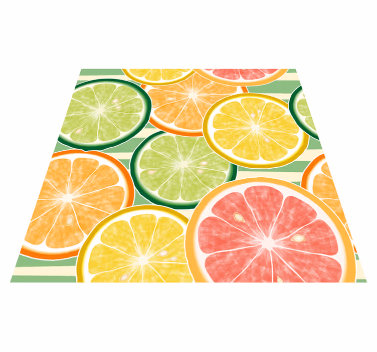 Vinyl tapijt keuken keukentegelstickers citrus - TenStickers