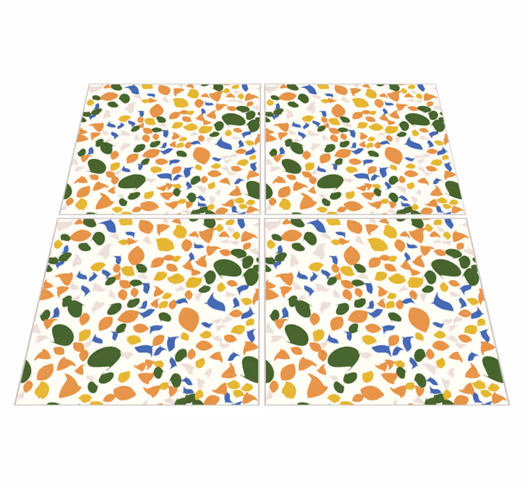 Vinyl tapijt keuken piastrelle terrazo stijl - TenStickers