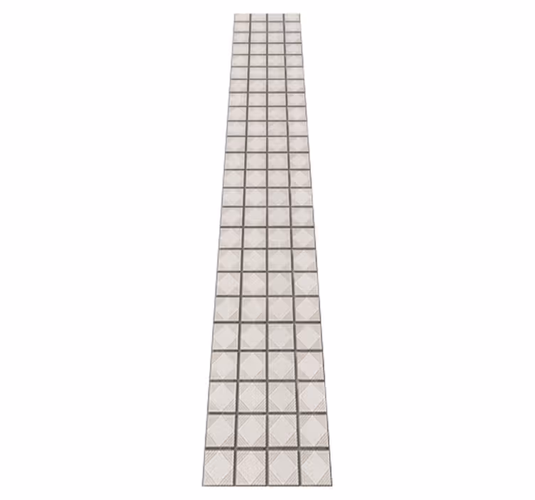 Vinyl tapijt keuken witte minimalistische abstracte tegels - TenStickers
