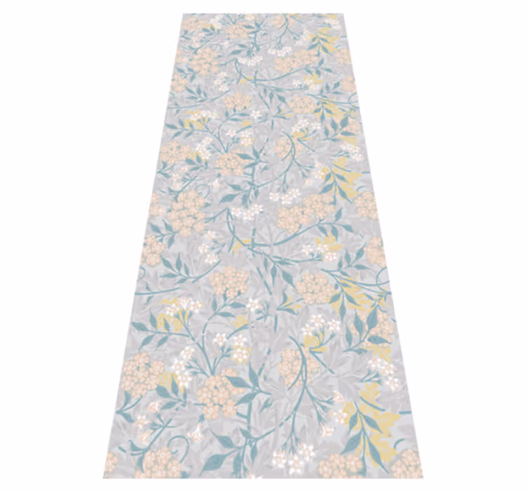 Vinyl tapijt slaapkamer 80's bloemen elegant patroon - TenStickers