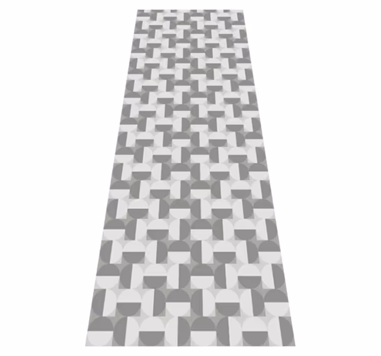Vinyl tapijt slaapkamer nordic stijl grijs cirkelpatroon - TenStickers