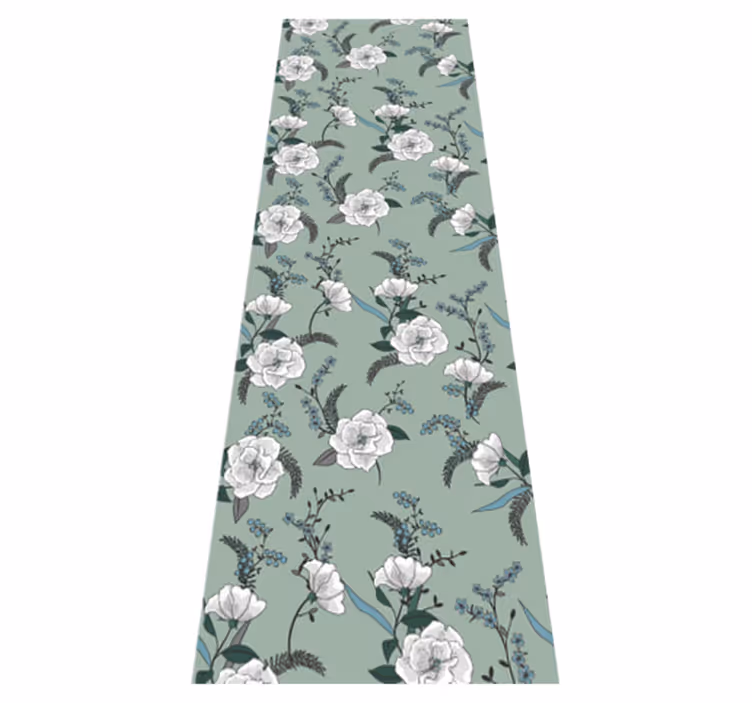 Vinyl tapijt slaapkamer mooie witte magnolia boom - TenStickers