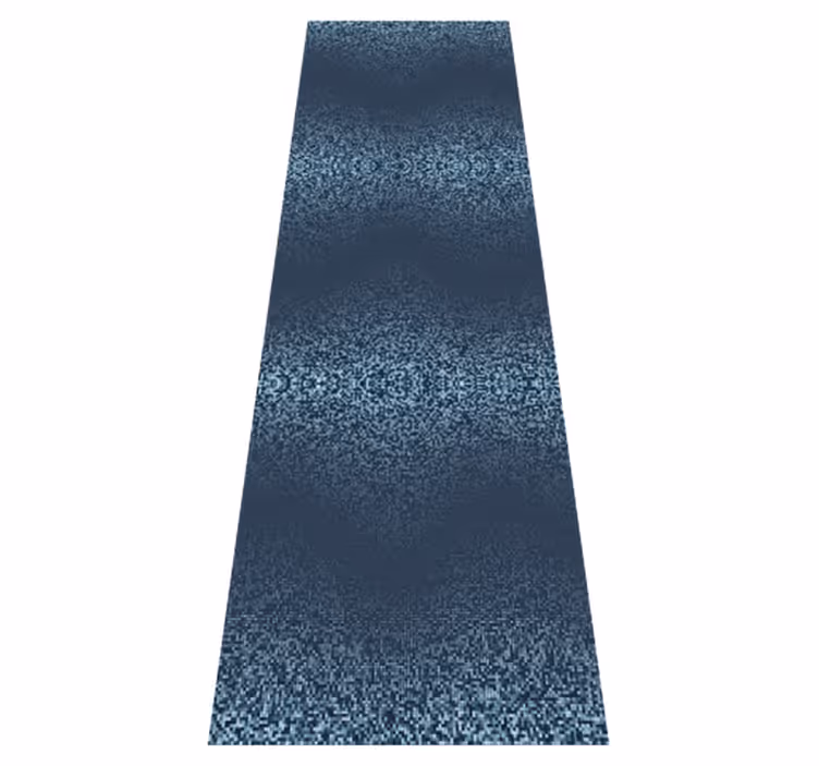 Vinyl tapijt slaapkamer retro blauw vierkant stippen design - TenStickers