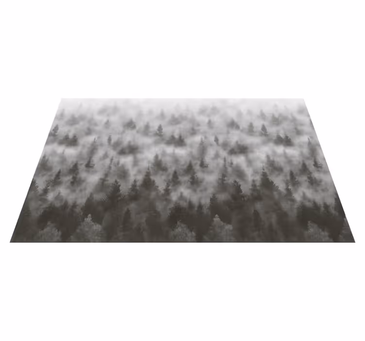 Vinyl tapijt slaapkamer 3d mistige mysterieuze berg - TenStickers
